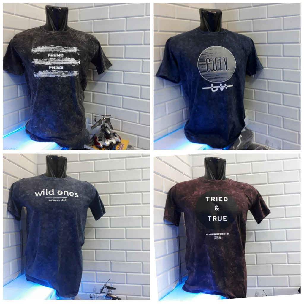 Grosir Kaos Washing Premium Distro Built Up / Kaos Pria