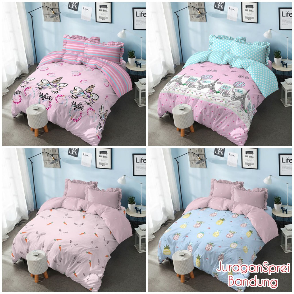 BED COVER KINTAKUN SET KING SIZE NO 1 UK 180X200 PROMO TERMURAH