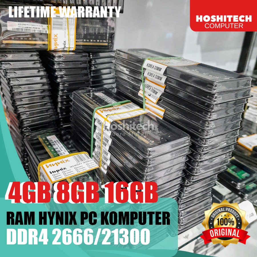 RAM PC HYNIX DDR4 4GB 8GB16GB 2666MHZ/PC21300 GARANSI LIFETIME