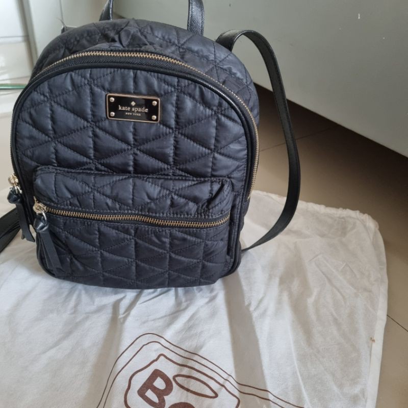 preloved kate spade med quilted backpack