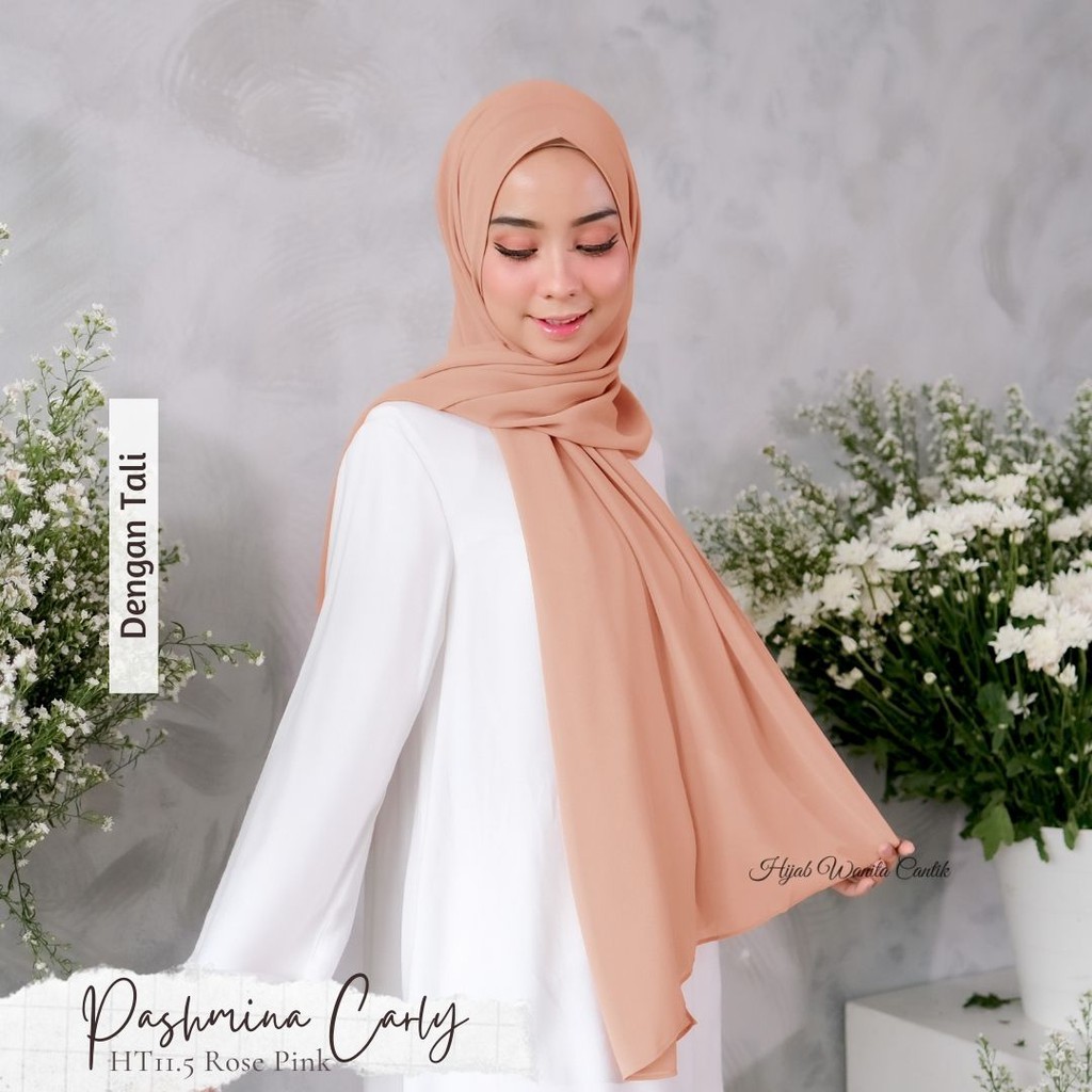 Hijabwanitacantik - Pashmina Carly (dengan tali) | Pashmina | Hijab Cerutti Babydoll