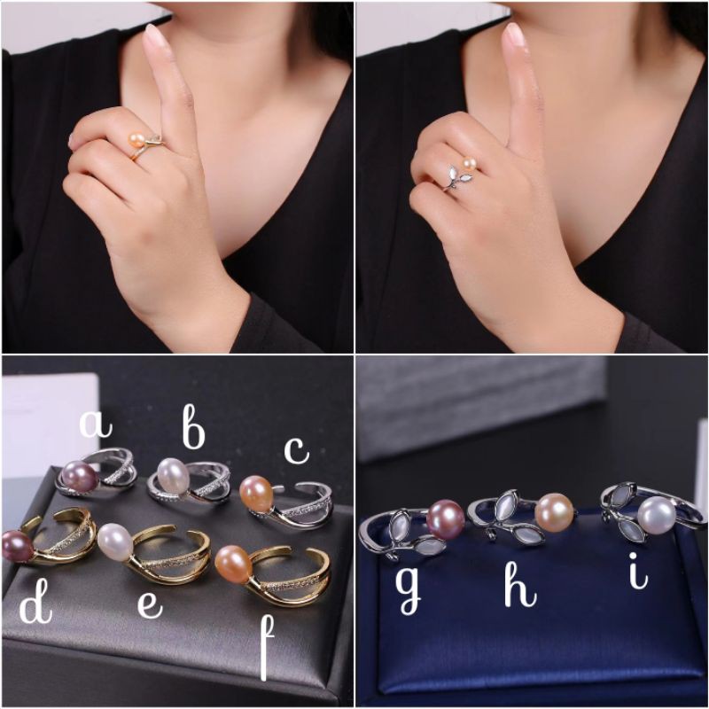 cincin fleksibel mutiara|mutiara asli lombok|cincin mutiara tawar|cincin rhodium mutiara asli lombok