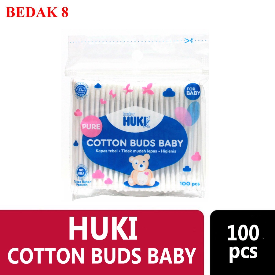 Baby Huki Cotton Buds Baby 100 pcs/ Cotton Buds Huki Extra Fine 100