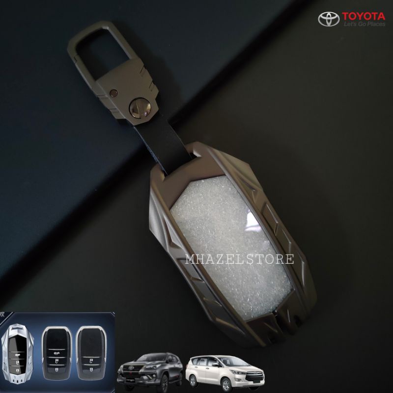 gantungan kunci cover casing case remote keyless mobil toyota Alphard fortuner innova Q innova zenix bahan metal