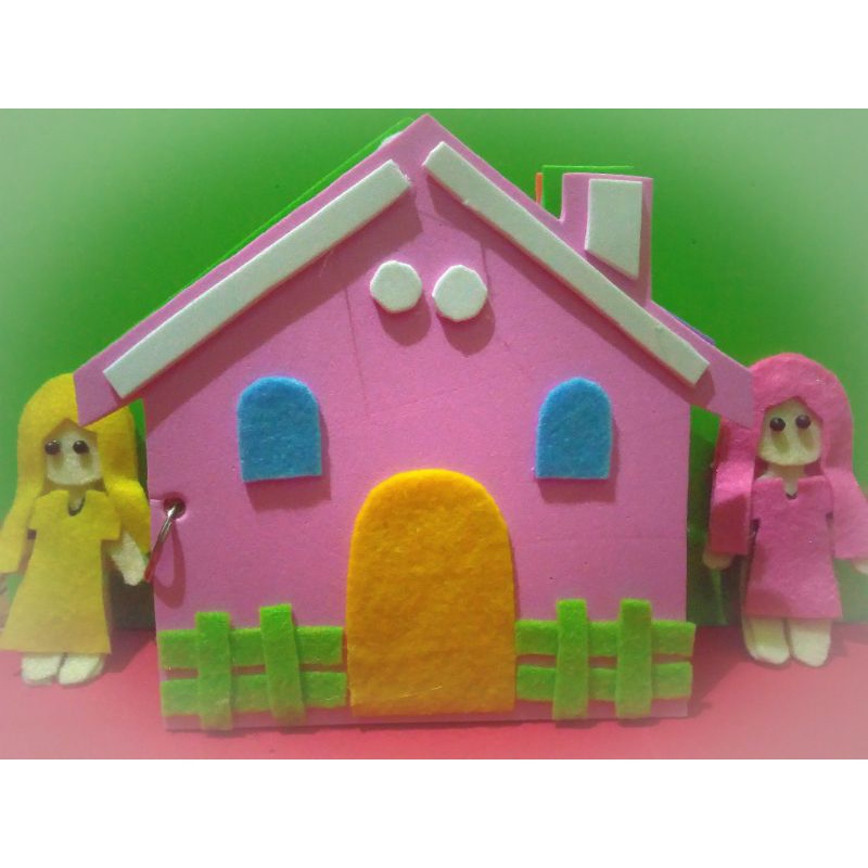 doll house busy book rumah mini quiet book rumah mainan rumah-rumahan set rumah mainan buku bantal r