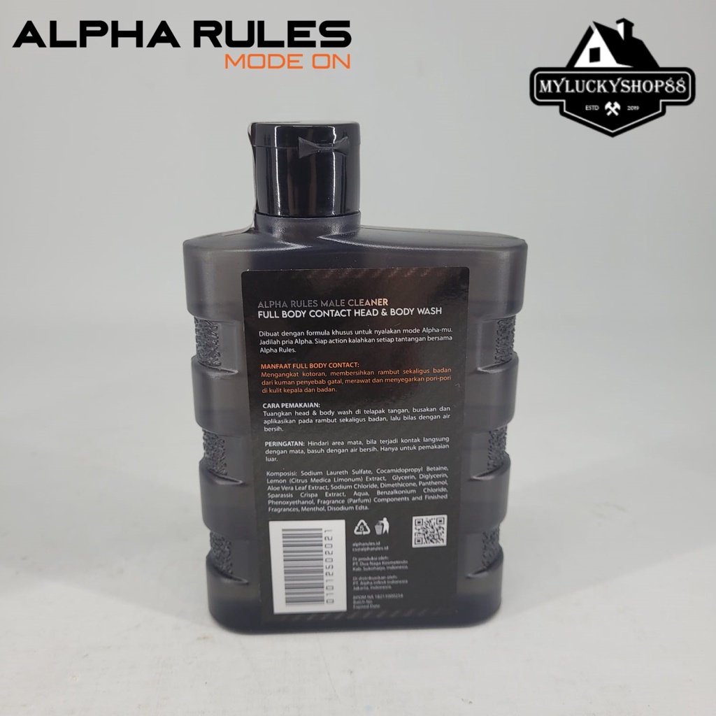 Alpha Rules Full Body Contact Body Wash &amp; Shampoo 2 in 1 Alpharules