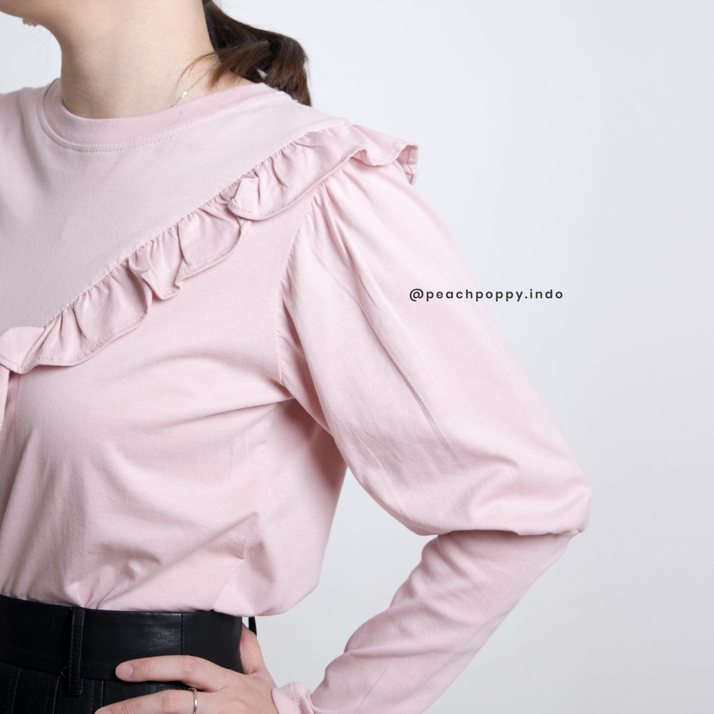 Peach Poppy Taimy Top - Atasan Wanita Kaos Lengan Panjang