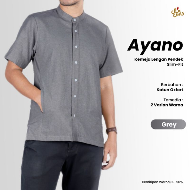 Kemeja Pria Ayano Modern Lengan Pendek Slimfit