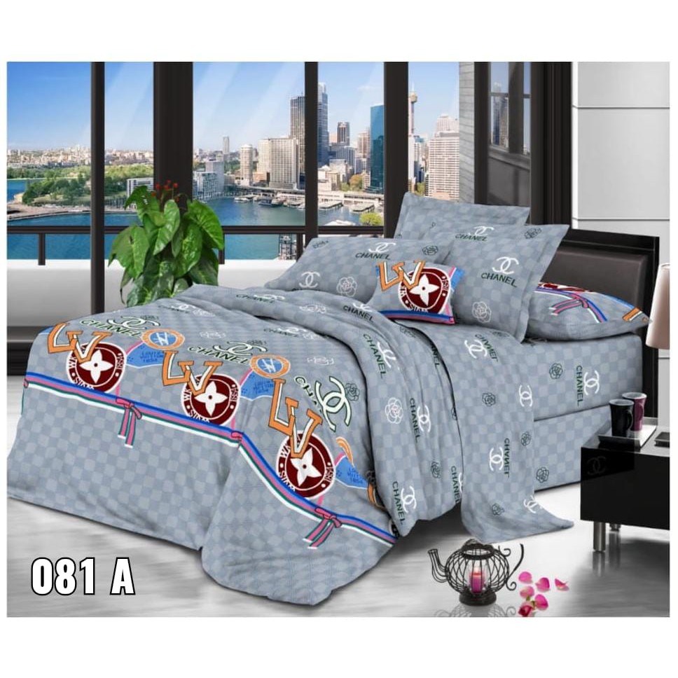 Bedcover sprei set lv gucci channel termurah