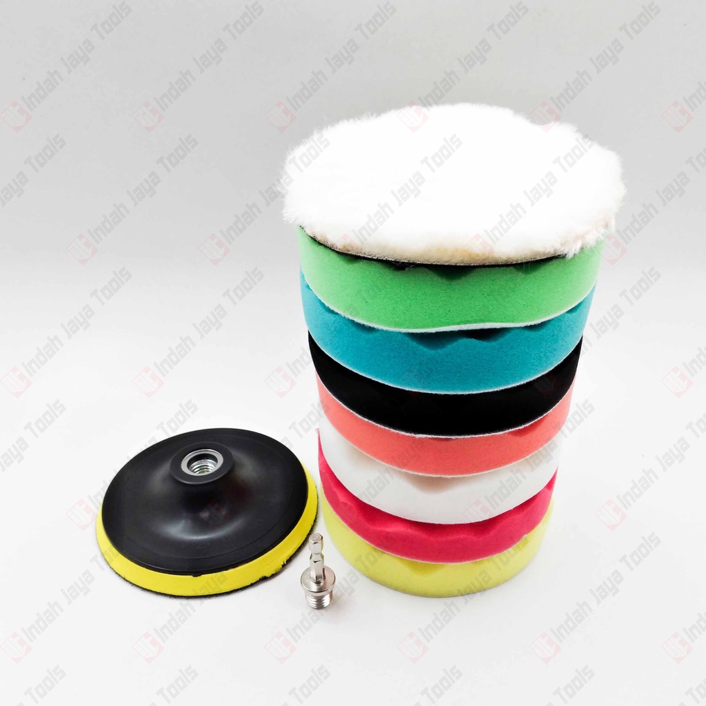 LUMOS Polishing Set 10 Pcs 5 INCH - Busa Poles Mobil Motor Set Pad