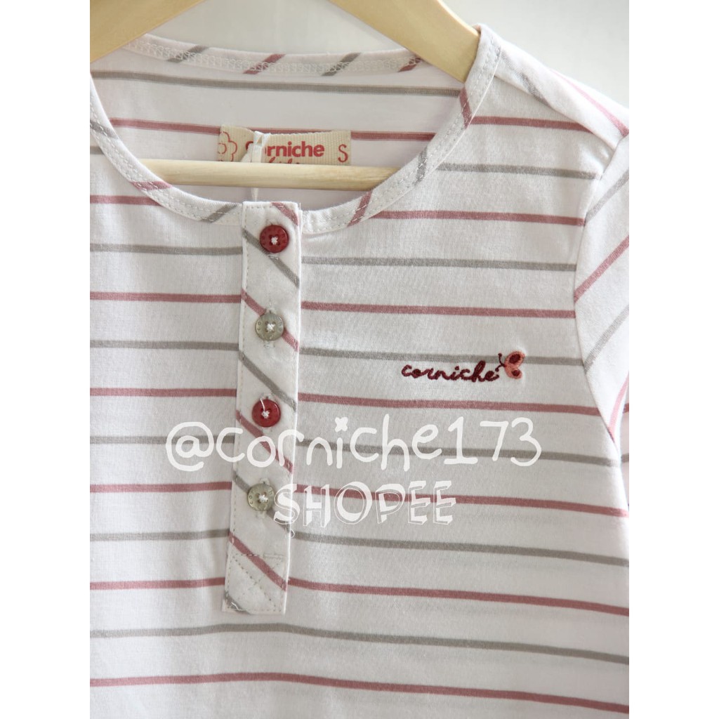 Corniche Kids Carla Stripe Tee Kids Offwhite - TP K23003