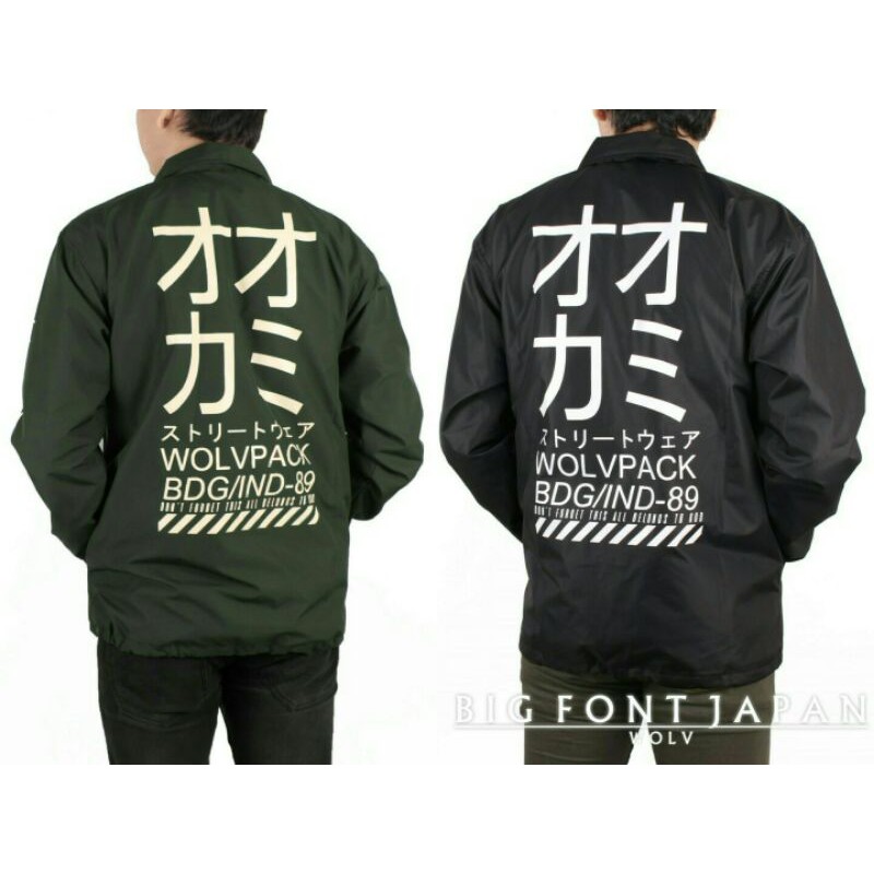 Jaket Coach Wolv Model Japan Jaket Pelatih