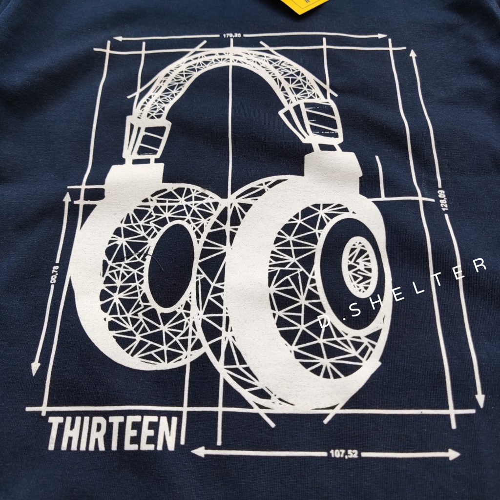 KAOS DISTRO ANAK THIRTEEN NAVY CODE 160/D.Shelter