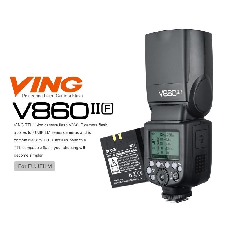 FLASH GODOX VING V860II TTL FOR FUJI