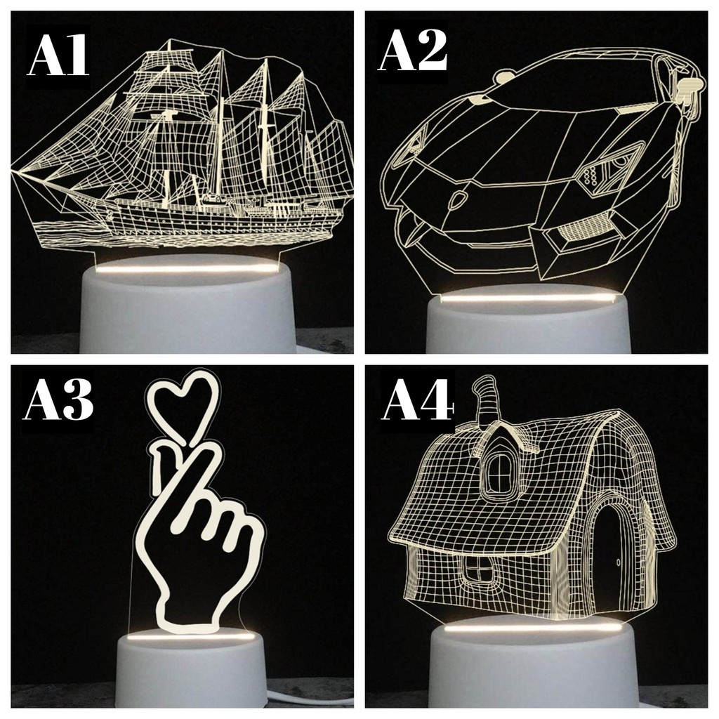  LAMPU  HIAS  LED 3D  LAMPU  TIDUR HIAS  DIMENSI PART 1 