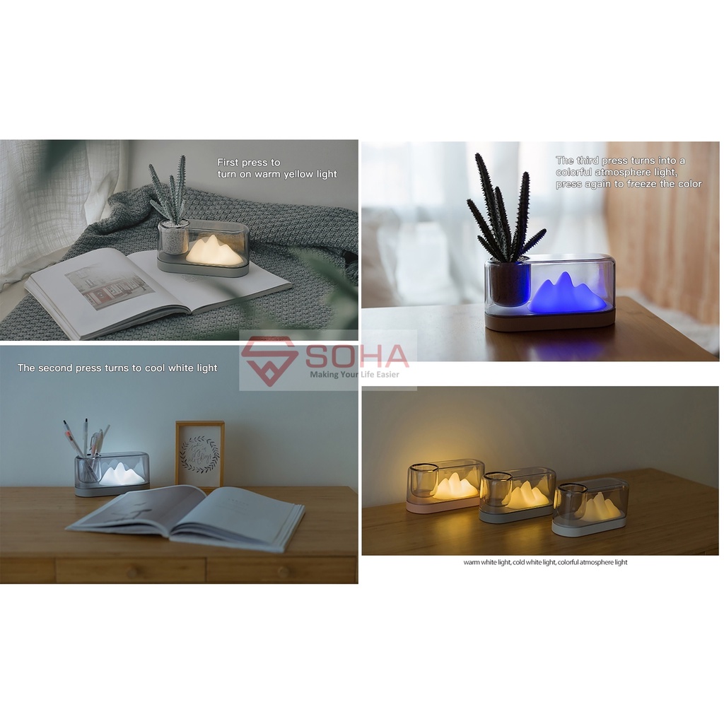 LP-07 Lampu Design Gunung Malam Meja Kamar Tidur Cocok Hadiah Kreatif Lamp LED Dekorasi Rumah