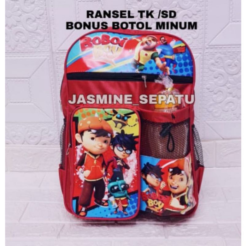 TAS RANSEL ANAK SEKOLAH KARAKTER BOBOIBOY/GRATIS BOTOL MINUMAN