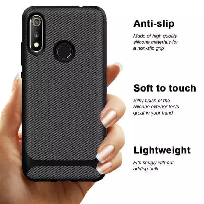 Oppo Realme 3 Soft Case Rugged Carbon