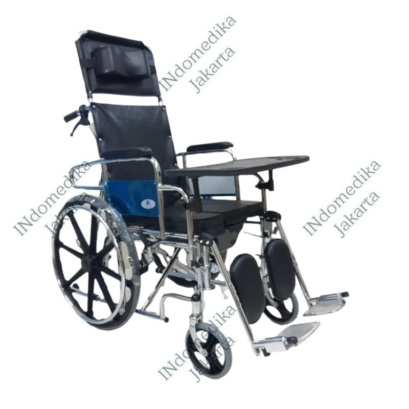 [EXP] Kursi Roda 5 in 1 - kursi roda Multifungsi - Kursi roda BAB + Slonjoran+meja makan