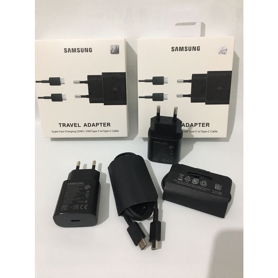 Charger Samsung 25W Type C Super Fast Charging S21 S20 S20+ Note 10 Plus A71 A52 A72 M32