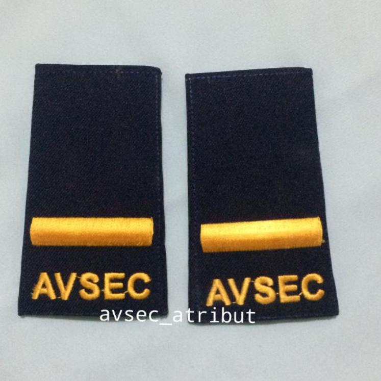 Recomended.. BAR I KUNING BORDIR/PANGKAT AVSEC/ATRIBUT AVSEC