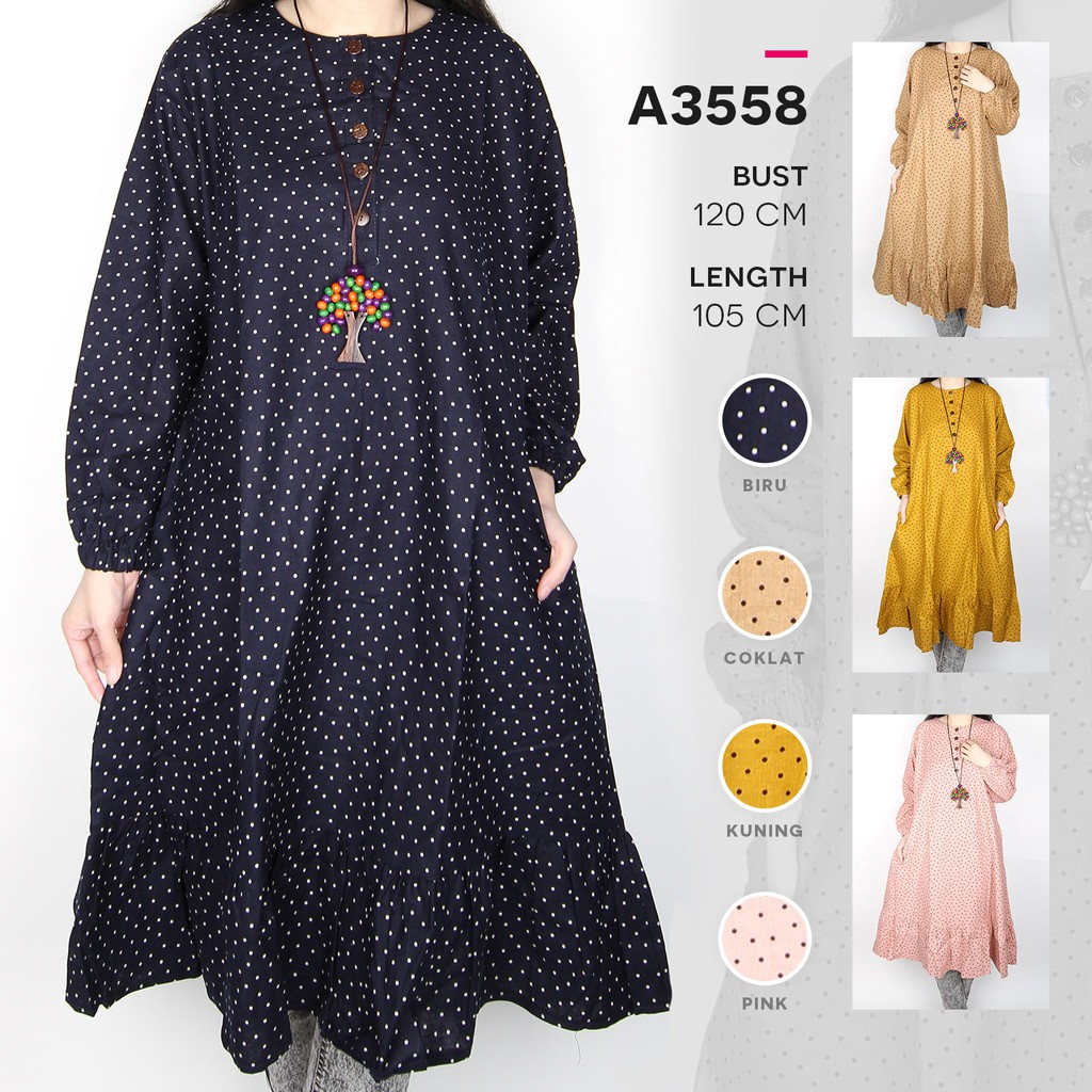 Maliju Tunik Jumbo Rempel Busui Linen - A3558