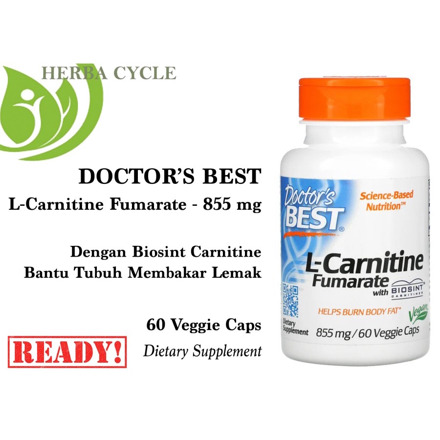 Doctor Best L Carnitine Fumarate with Biosint Carnitines 855 mg 60 VegCap Dr Best Carnitine