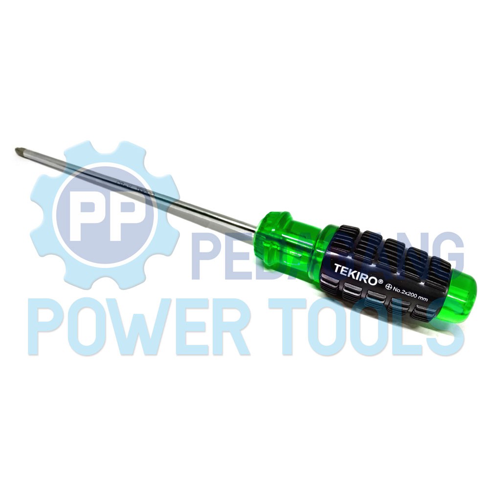 TEKIRO OBENG PLUS 8 INCH GAGANG KARET PH2 X 200 MM SCREWDRIVER KEMBANG