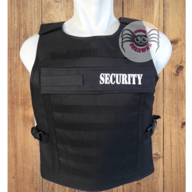 Rompi Bodyvest Satpam Security | Rompi Angin Motor Hitam Security