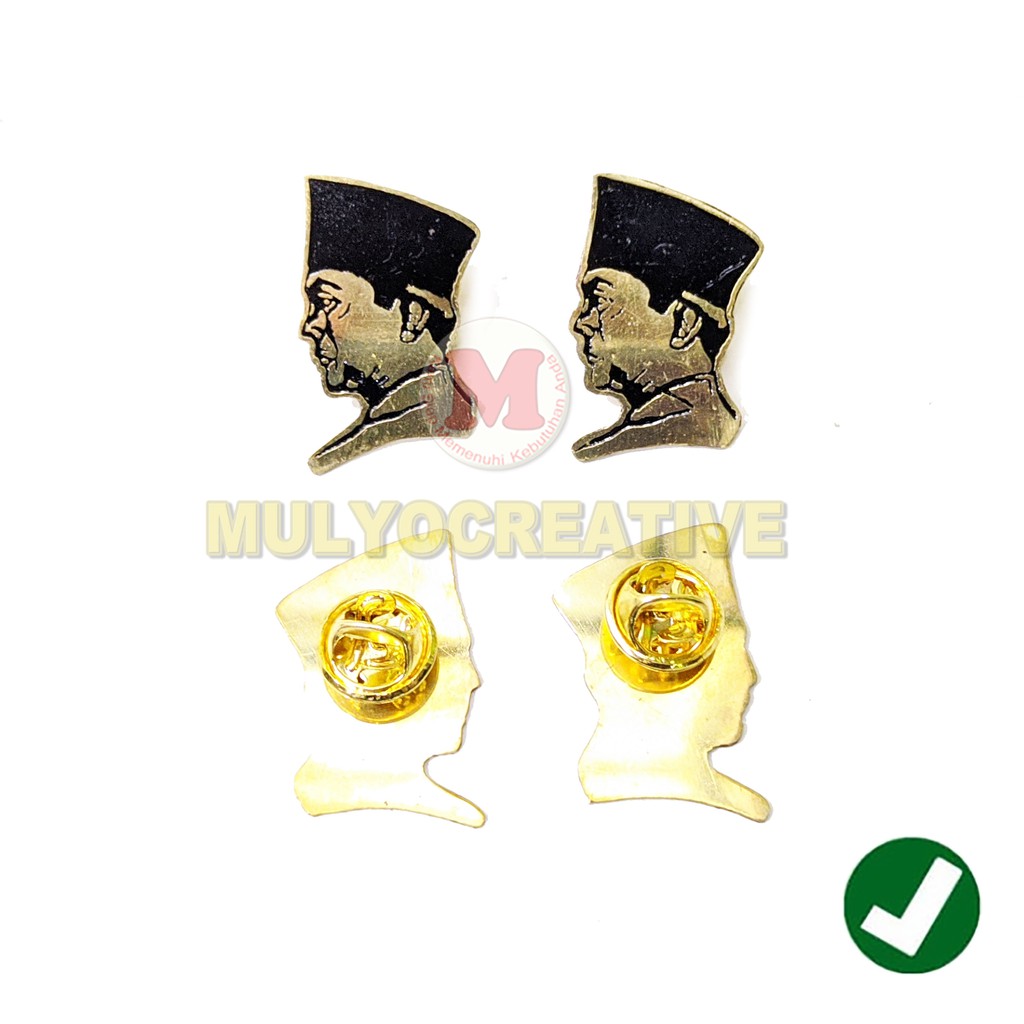 Bros Pin Enamel Sukarno Pin Soekarno Bahan Logam Kuningan Murah