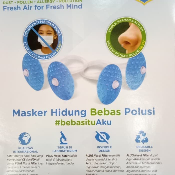 PLUG NASAL FILTER ( MASKER HIDUNG) KHASIAT JOSS