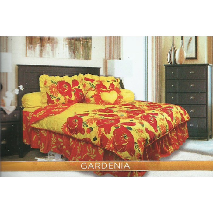 SPREI CALIFORNIA 180 B4 "GARDENIA" 4 BANTAL 2 GULING
