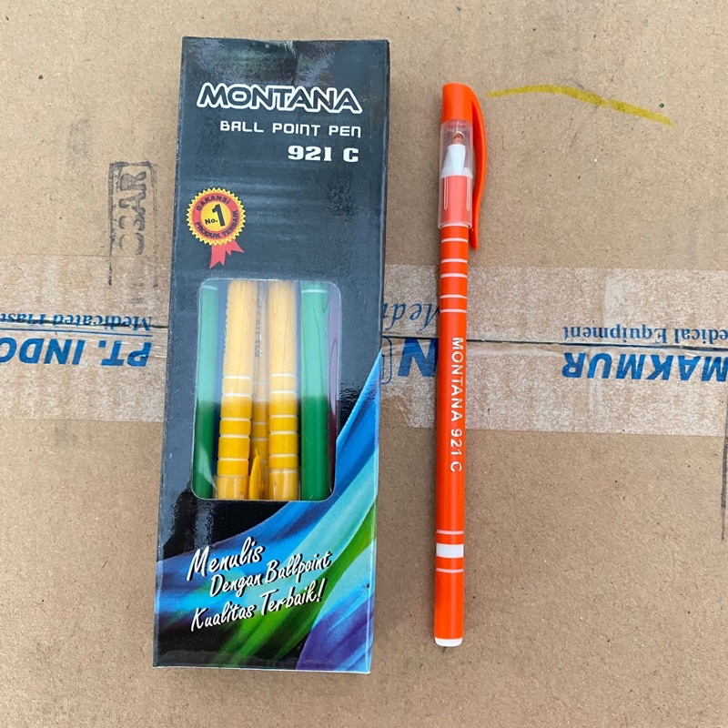 

Pulpen Ballpoint Lilin Ulir MONTANA 921C isi 12 pcs