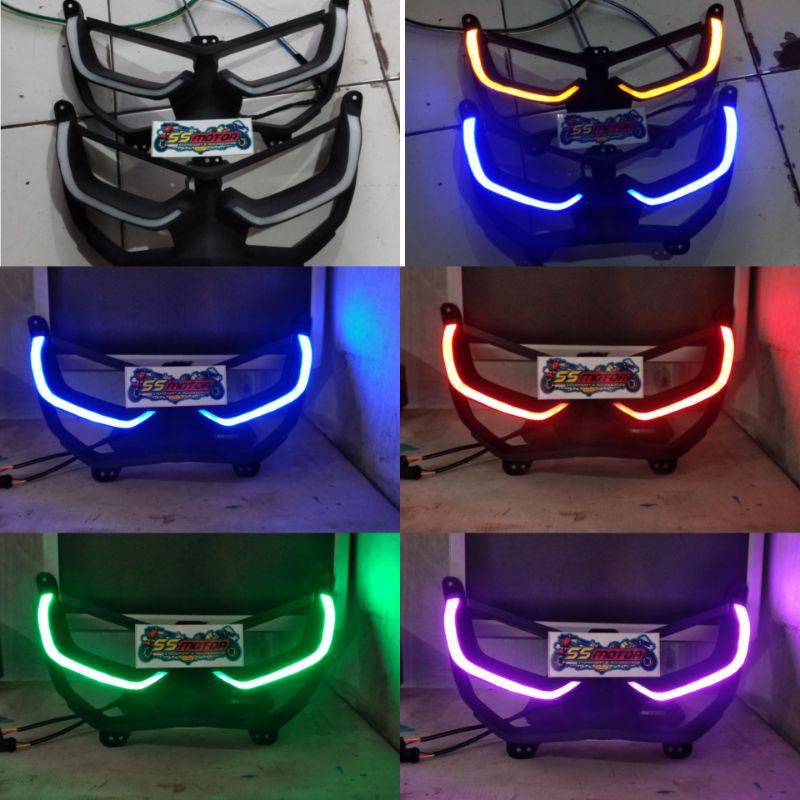 CUSTOM ALIS LAZY EYE / EYES / ALIS AUDI RGB REMOTE SEIN RUNNING YAMAHA NEW NMAX 2020