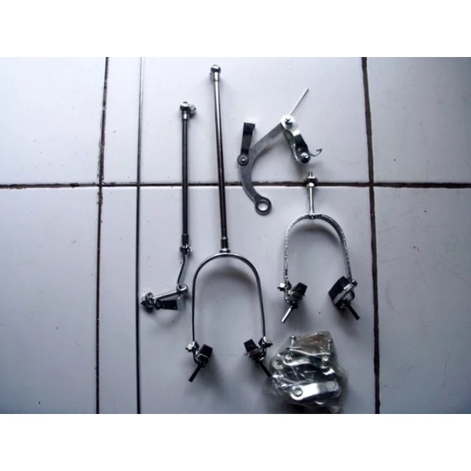 Sepeda onthel - rem karet + stik set depan belakang