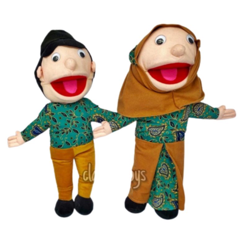 Muppet Santri Couple Baju Batik | Boneka Dongeng Muppet Couple