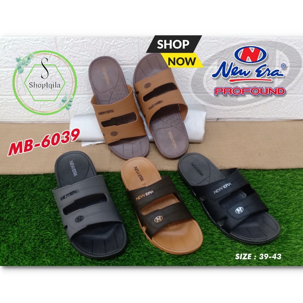 SANDAL SELOP LAKI LAKI NEW ERA TERBARU MB 6039  [39-43] SANDAL KARET ELEGANT