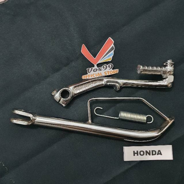 PAKET Standar Samping Crome Ring 14/17 Plus Engkolan Crome Honda Beat Vario Scoopy