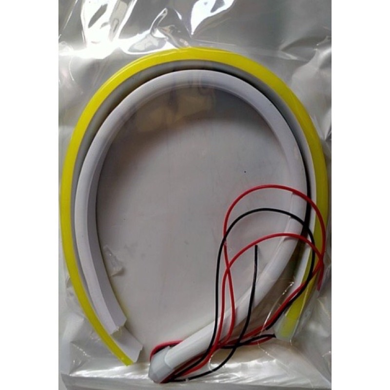 LAMPU ALIS DRL LAMPU FLEXIBEL LAMPU LED ALIS 30CM SEMUA MOTOR-Kuning