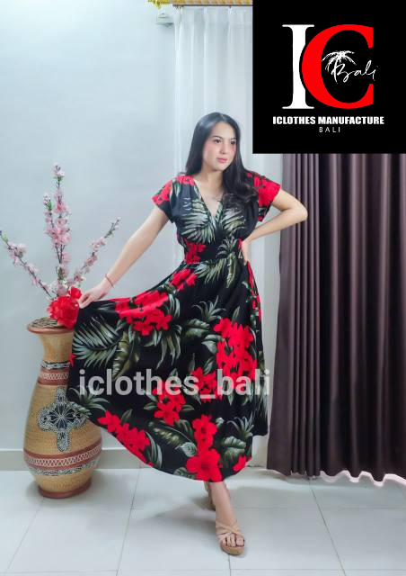 DRESS MOZA LENGAN ML004//LONG DRESS/DRESS MOZA BALI/GROSIR BALI/GROSIR DRESS/DRESS BALI