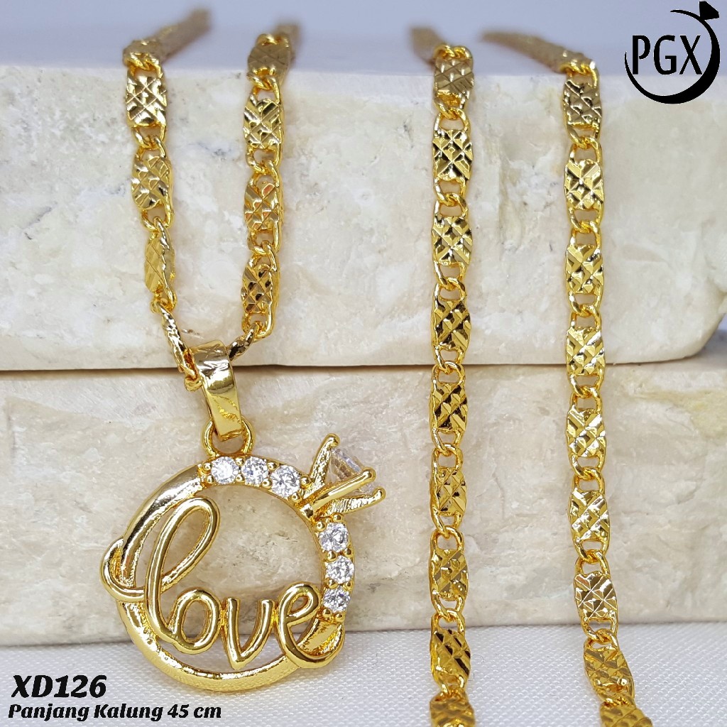 PGX Kalung Wanita Xuping Perhiasan Lapis Emas Aksesoris Fashion Premium - XD126