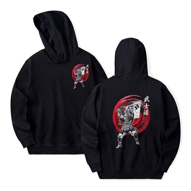 Jaket hoodie jumper pria anime ONI SAMURAI JEPANG MOON - JAPAN ART 100% cotton fleece / Sweater Pria Sunmori Japanese Sweater Hoodie Fleece Jumper Switer Model Jepang Terbaru /