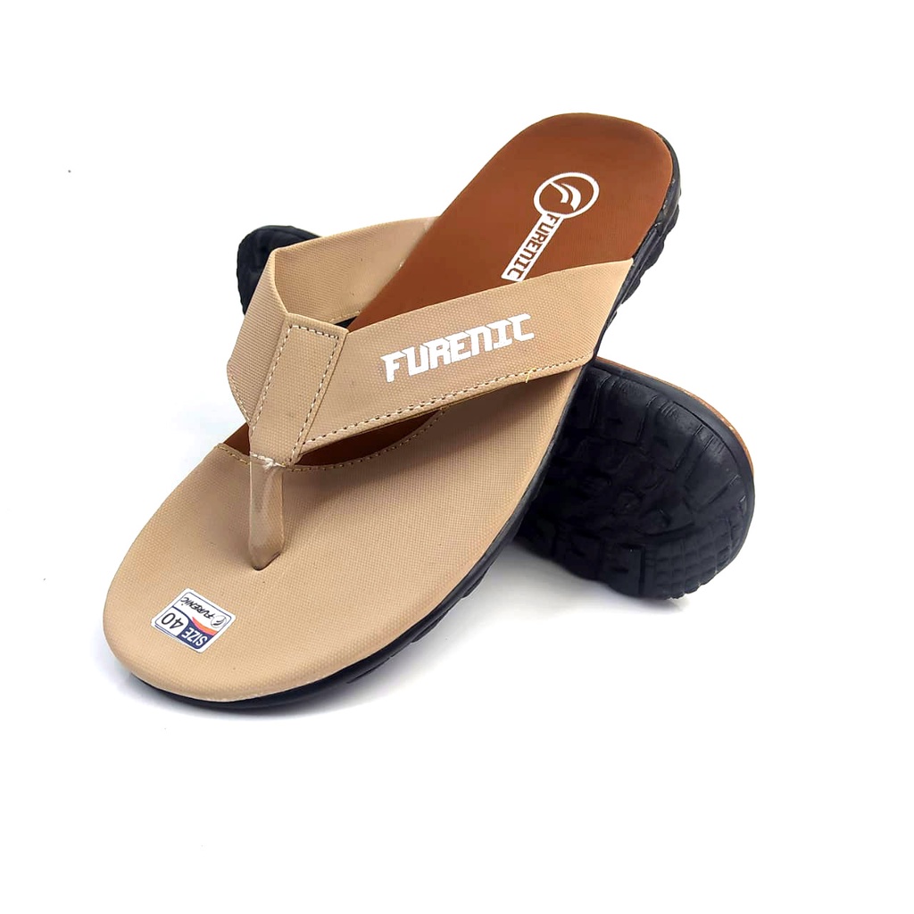 Sandal Jepit Pria Distro Kekinian Original Furenic Casual Kece Berkualitas