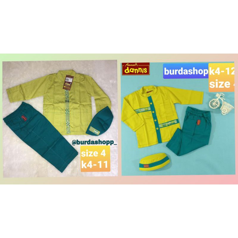 BAJU MUSLIM DANNIS ANAK LAKI LAKI SIZE 4