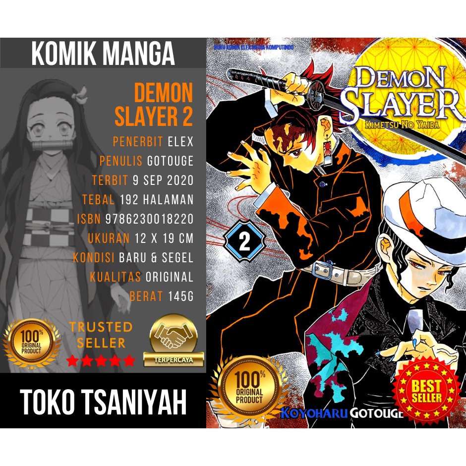 Komik Kimetsu no Yaiba Indonesia Manga Demon Slayer 2 Koyoharu Gotouge Anime Horor Horror Hantu