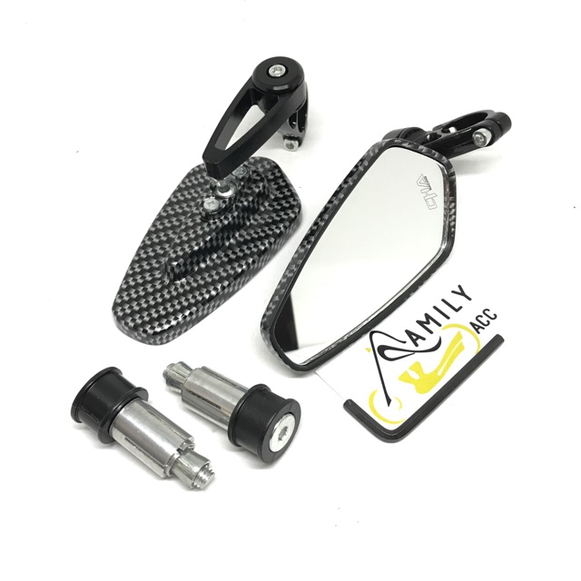 Spion Jalu Oval Karbon CNC Kaca Bening Motor Nmax Aerox Pcx Adv Xmax Vario 150 Nmax 2020 Lexi DLL