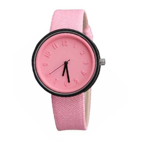 Jam Tangan Canvas MINIMALIS #50 + CHOKER Wanita Kanvas Korea Fashion Korean Style Unisex Quartz