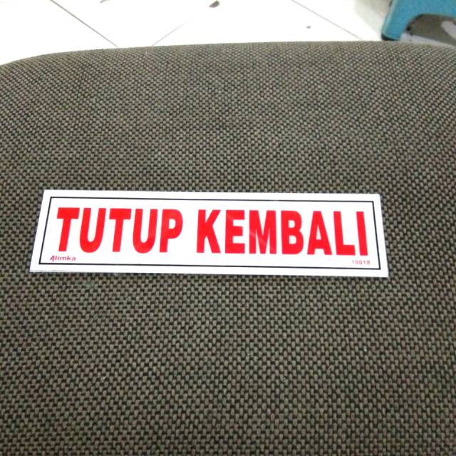 

Acrylic plat sign label tutup kembali 5x20cm