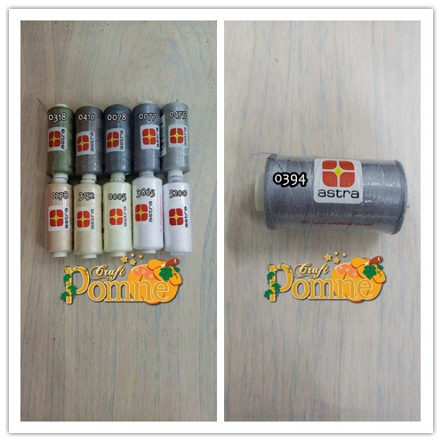 Benang Jahit/ Sewing Thread/ Astra/ White/ Cream/ Gray/ 26 gr