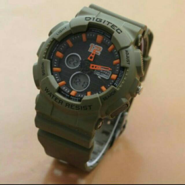 Jam Tangan Pria Digitec DG-2091T Original Grey Army
